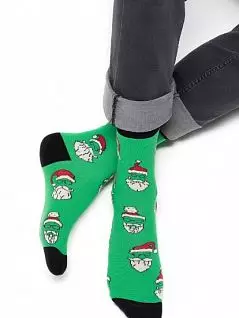 Мужские носки с тематическим рисунком "Санта-Клаус" Omsa JSSTYLE 506 (5 пар) verde oms